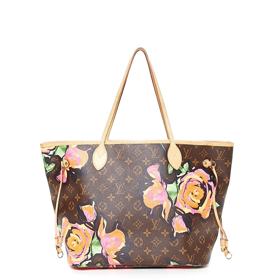 Louis Vuitton Monogram Roses Canvas Neverfull Tote Bag | Studio Nafay