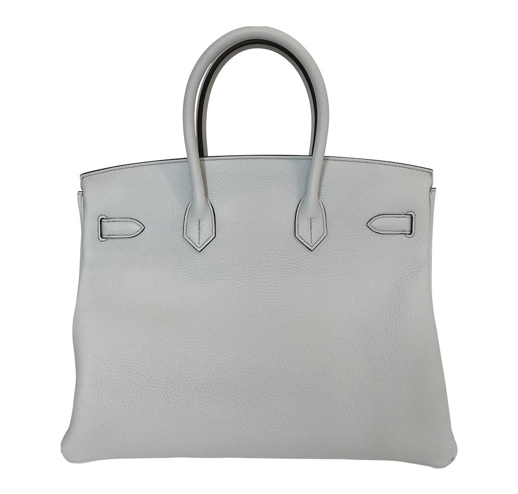 HermesBirkin 35 Bleu Pale Bag GHW