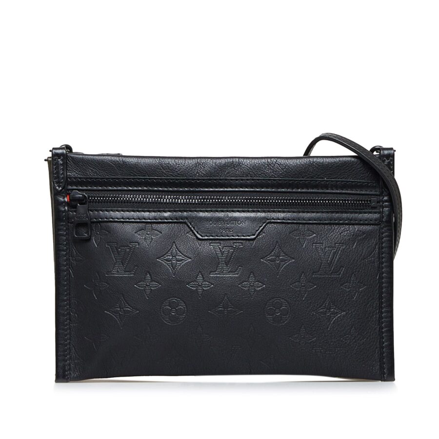 LOUIS VUITTON Monogram Shadow Double Flat Messenger Crossbody Bag | Studio Nafay