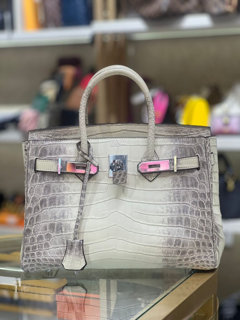 Hermes Birkin 30 Himalayan Himalaya Crocodile Handbag | Studio Nafay