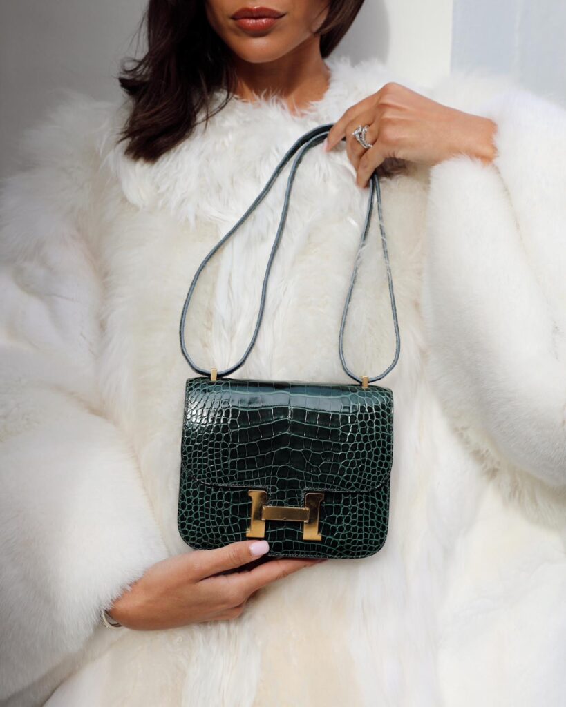 Hermes Constance III 18 Bag in Shiny Alligator Vert Fonce with Gold Hardware - Product Image 2