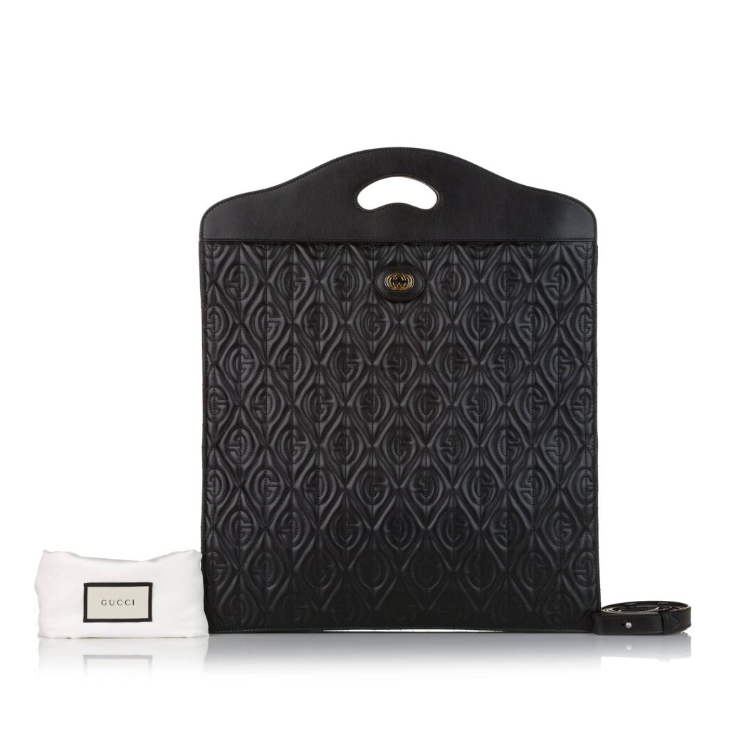 Gucci Morpheus Handbag Black Embroidered Leather - Product Image 2