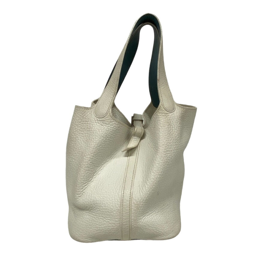 HERMES Handbag Taurillon Clemence white Picotin Eclat 22 MM | Studio Nafay