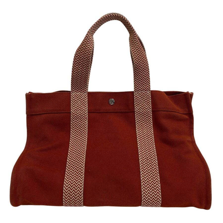 HERMES Tote Bag Cotton canvas Orange Cannes MM Women | Studio Nafay