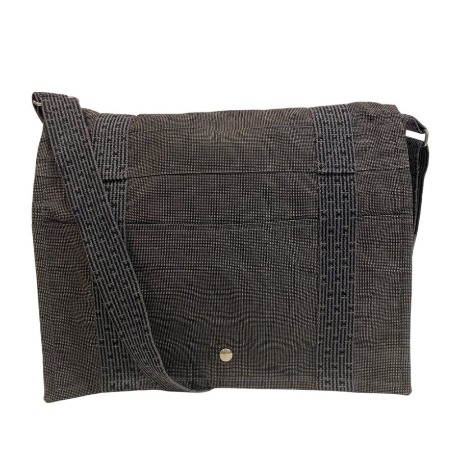HERMES Shoulder Bag canvas gray Her Line Bassus MM | Studio Nafay
