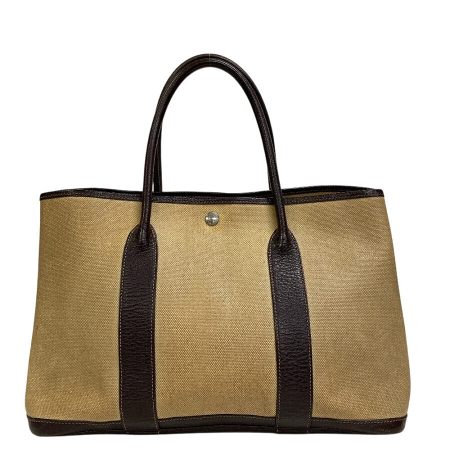 HERMES Handbag Tower ash Brown Garden party PM | Studio Nafay