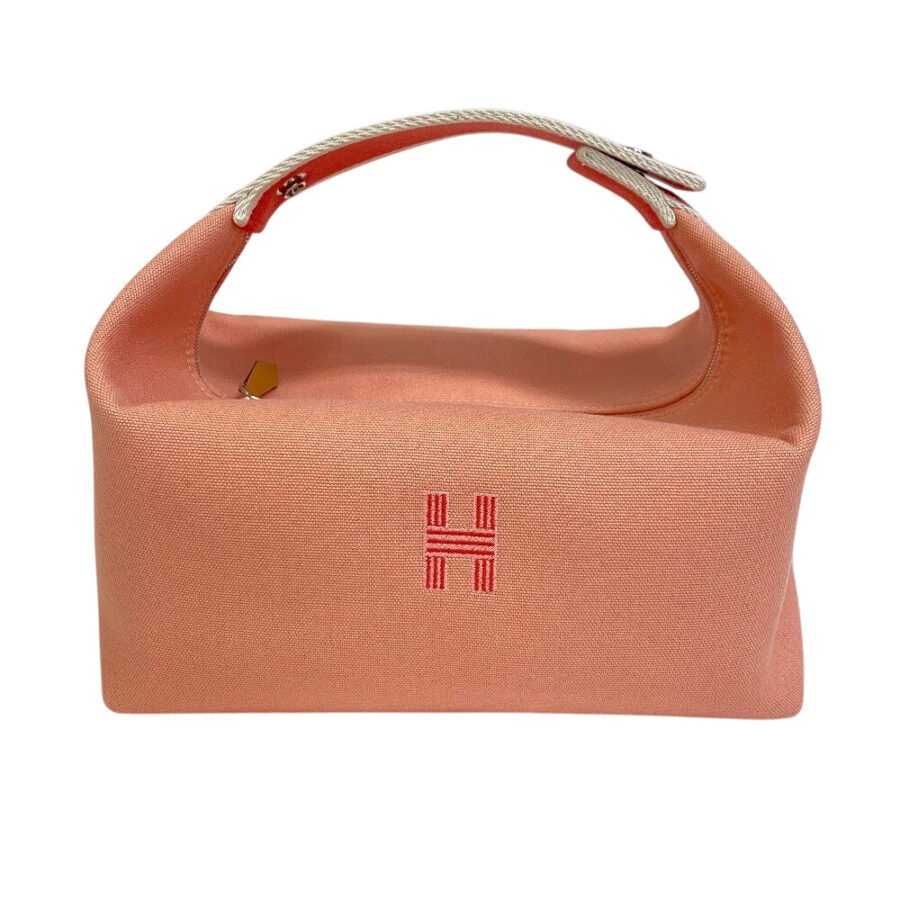 HERMES Handbag canvas pink Bride a Black | Studio Nafay