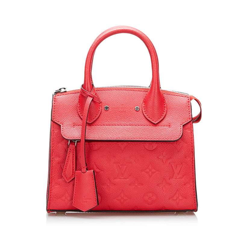 Louis Vuitton Monogram Implant Punch Mini Handbag Shoulder Bag 2WAY Poppetal Leather Louis Vuitton