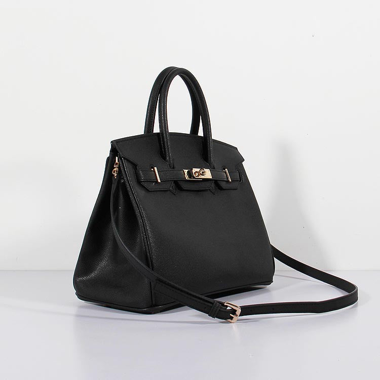 Hermes 30cm Birkin Bag Epsom Leather With Strap Black Gold | Studio Nafay