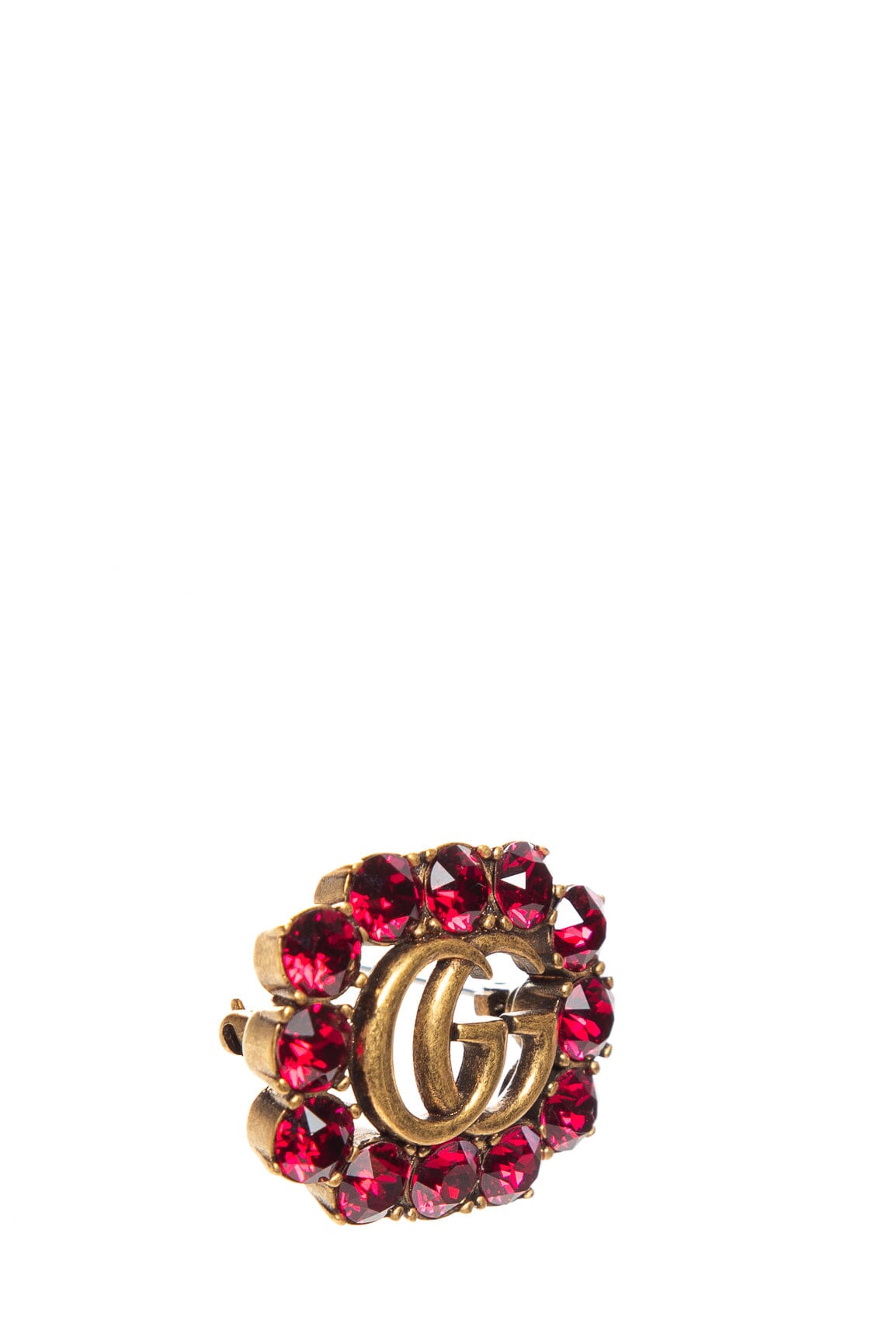 Gucci GG Red Crystal Brooch