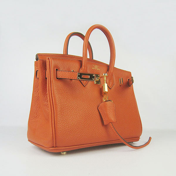 Hermes Birkin 25cm Handbag 6068 orange golden | Studio Nafay