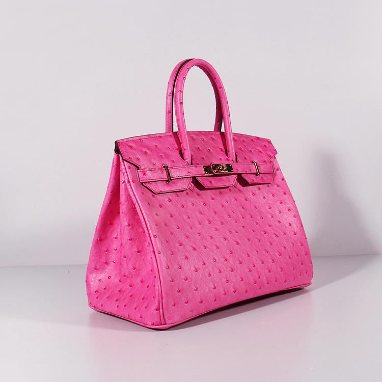 Hermes Birkin 35cm Ostrich Leather Bag Rose Gold | Studio Nafay