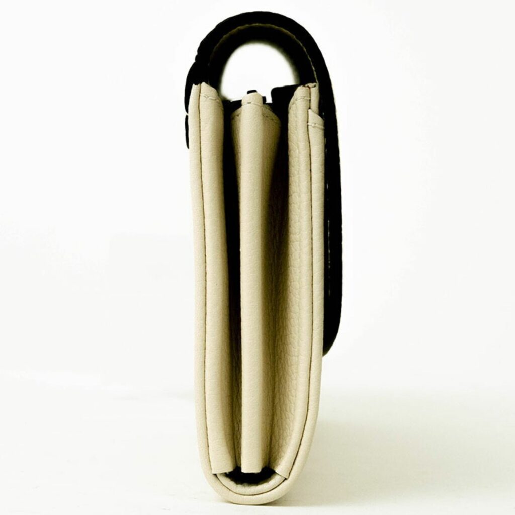 Louis Vuitton Lv ivory Leather Long Wallet (Bi-Fold)