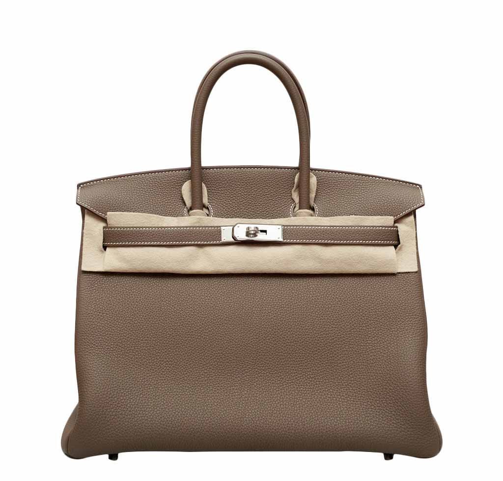 HermesBirkin 35 Etoupe Bag Togo PHW