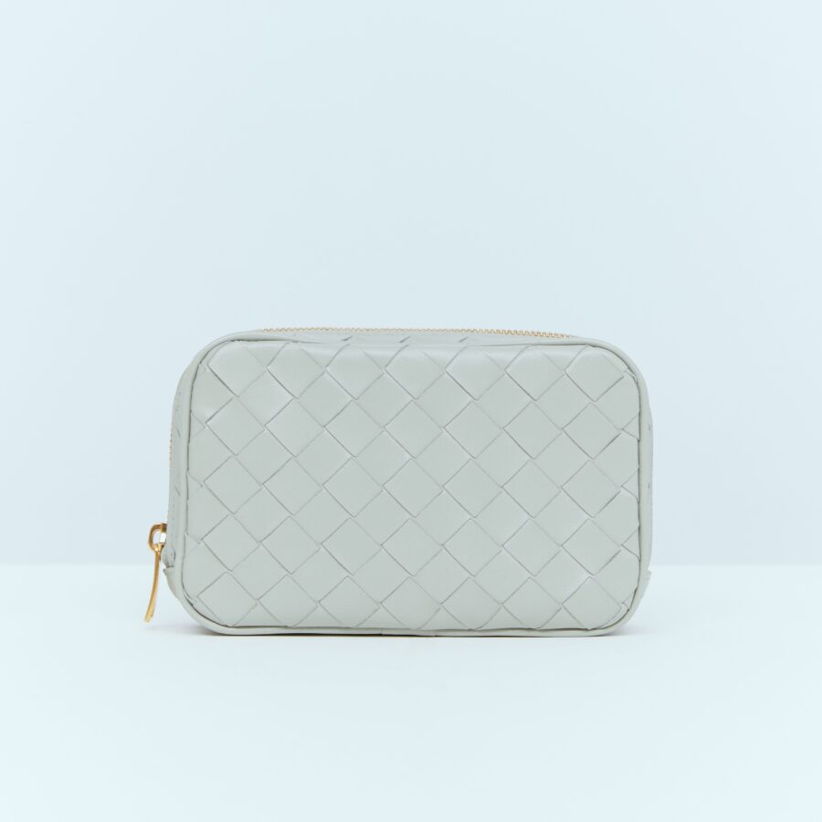 Bottega Veneta Women Small Intrecciato Zip Pouch | Studio Nafay