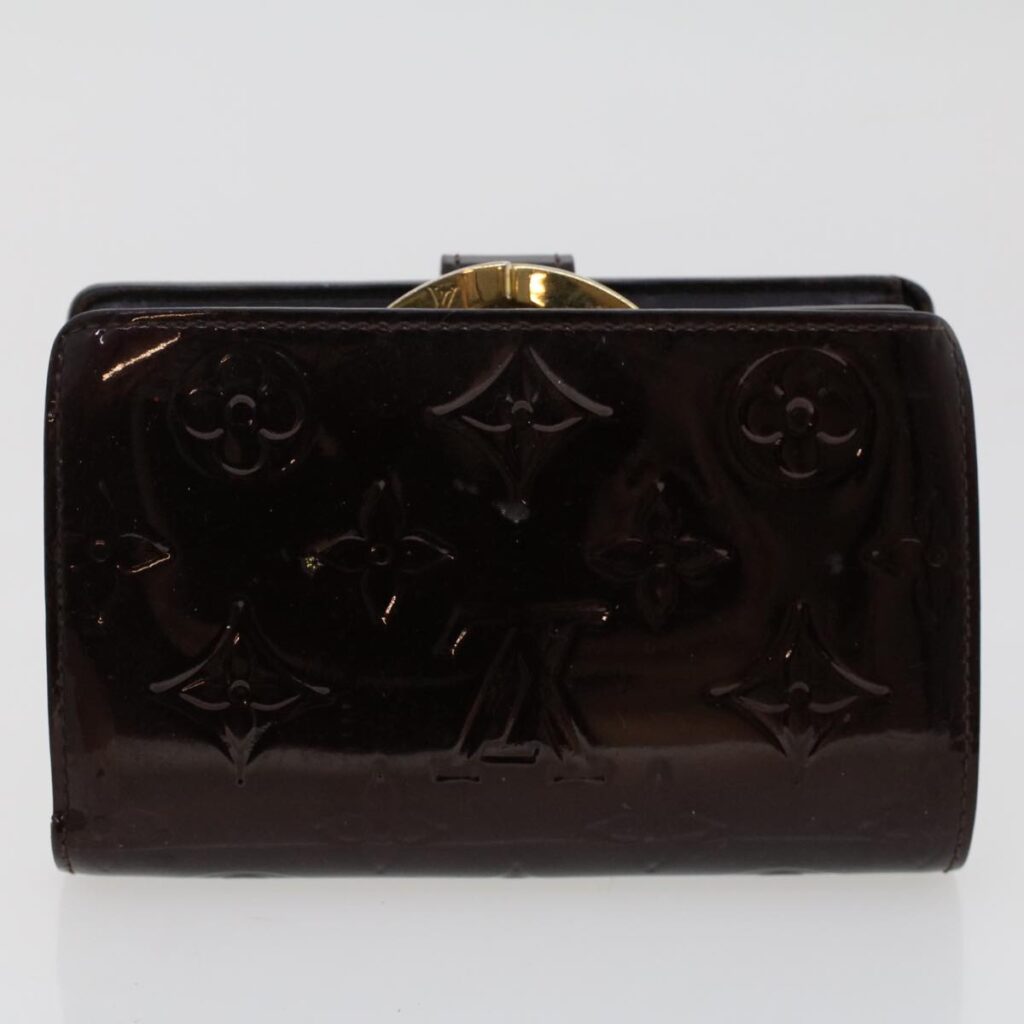 LOUIS VUITTON Monogram Vernis Wallet 2Set Beige Violet LV Auth bs6716 - Product Image 2