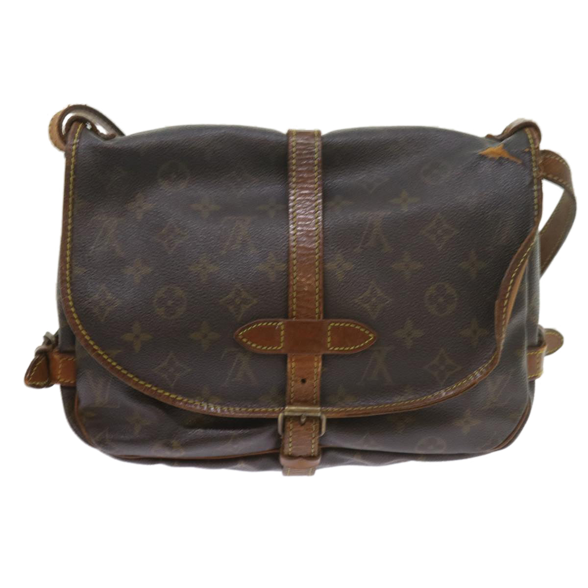 LOUIS VUITTON Monogram Saumur 30 Shoulder Bag LV Auth bs9057