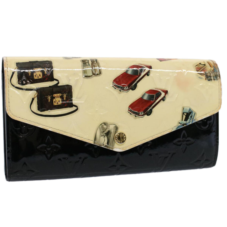 LOUIS VUITTON Monogram Vernis Portefeiulle Sarah Wallet White Auth bs9347 | Studio Nafay