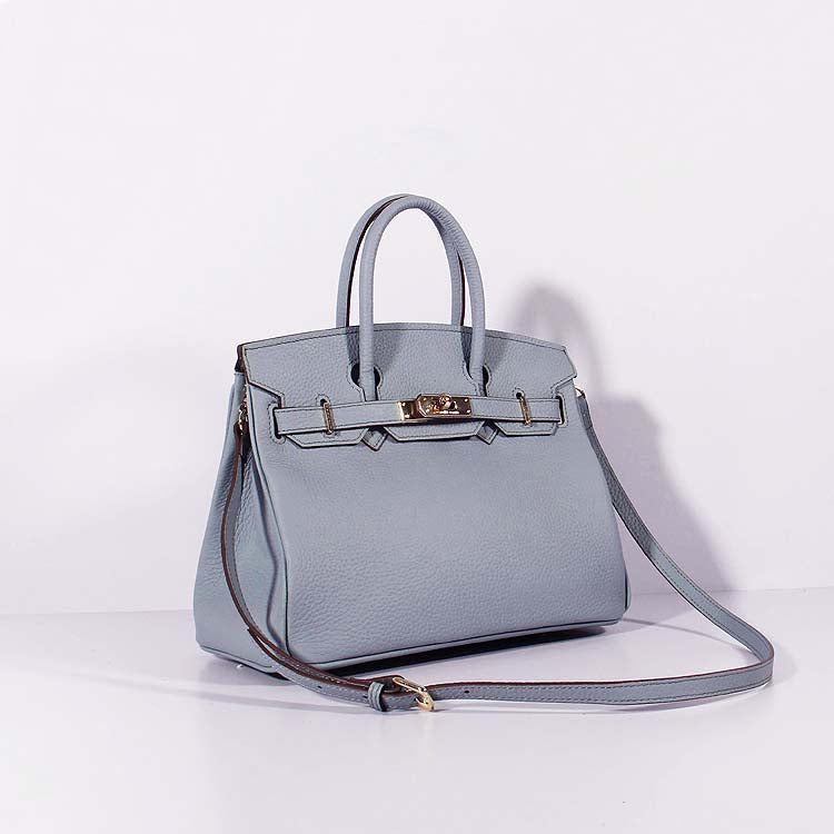 Hermes 30cm Birkin Bag Togo Leather With Strap Blue Lin Gold | Studio Nafay