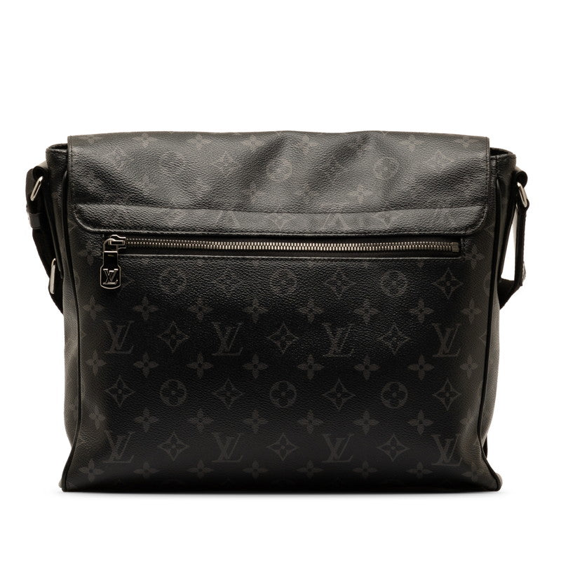 Louis Vuitton Monogram Eclipse District MM NM Shoulder Bag Messenger Bag Black PVC Leather Men Louis Vuitton