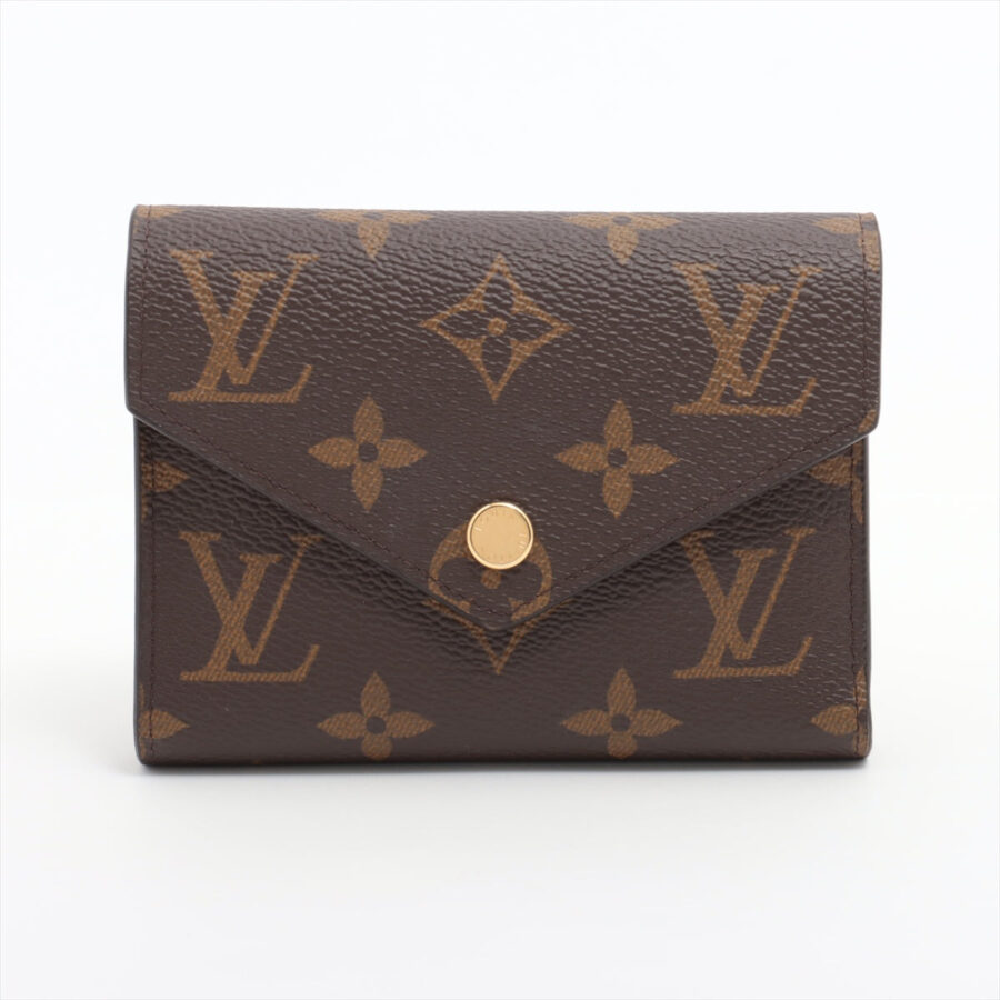 Louis Vuitton Monogram Portefolio Victoria Brown Compact Wallet | Studio Nafay