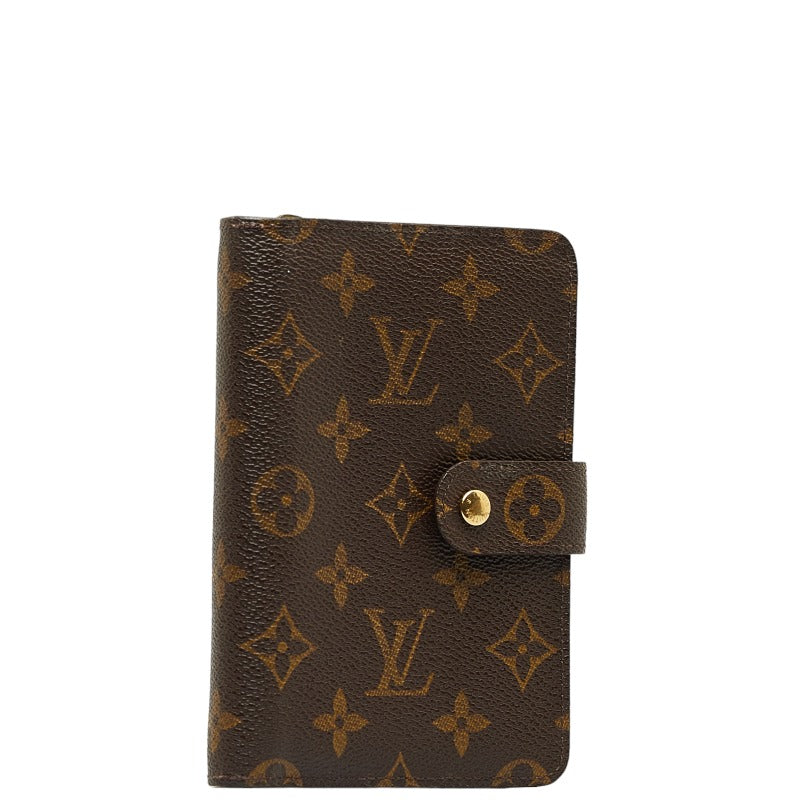 Louis Vuitton Monogram Port Papier Jeep Double Folded Wallet Brown PVC Leather Louis Vuitton