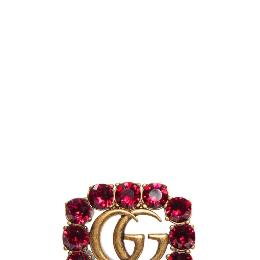 Gucci GG Red Crystal Brooch | Studio Nafay