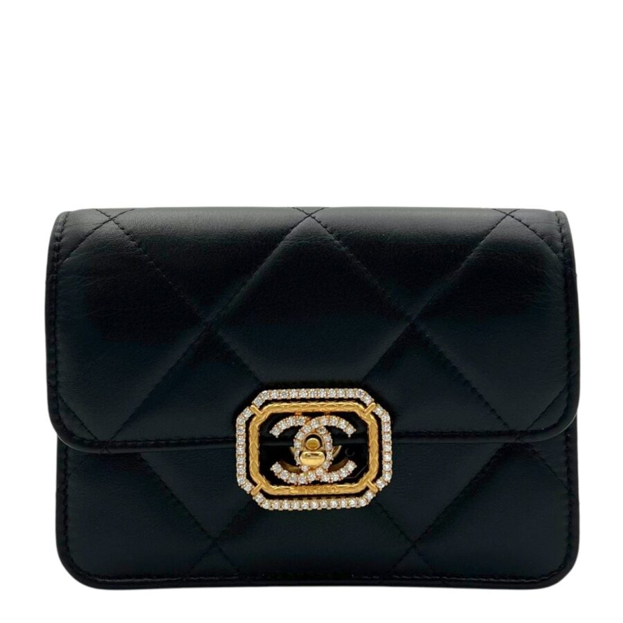 Chanel CC Clutch Black in Lambskin, Gold hardware -002521CH | Studio Nafay