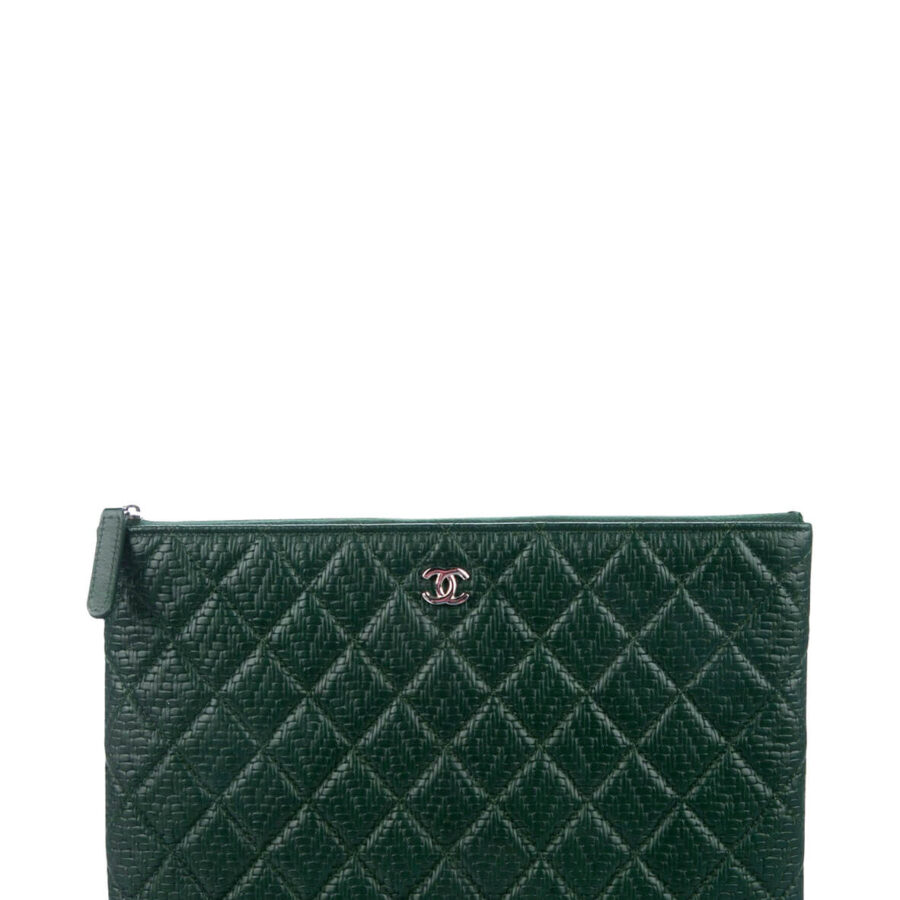 Medium Quilted O Case Clutch Evergreen | Studio Nafay