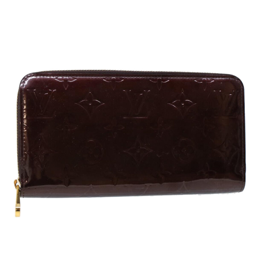 LOUIS VUITTON Monogram Vernis Zippy Wallet Rouge Favist LV Auth cl743 | Studio Nafay