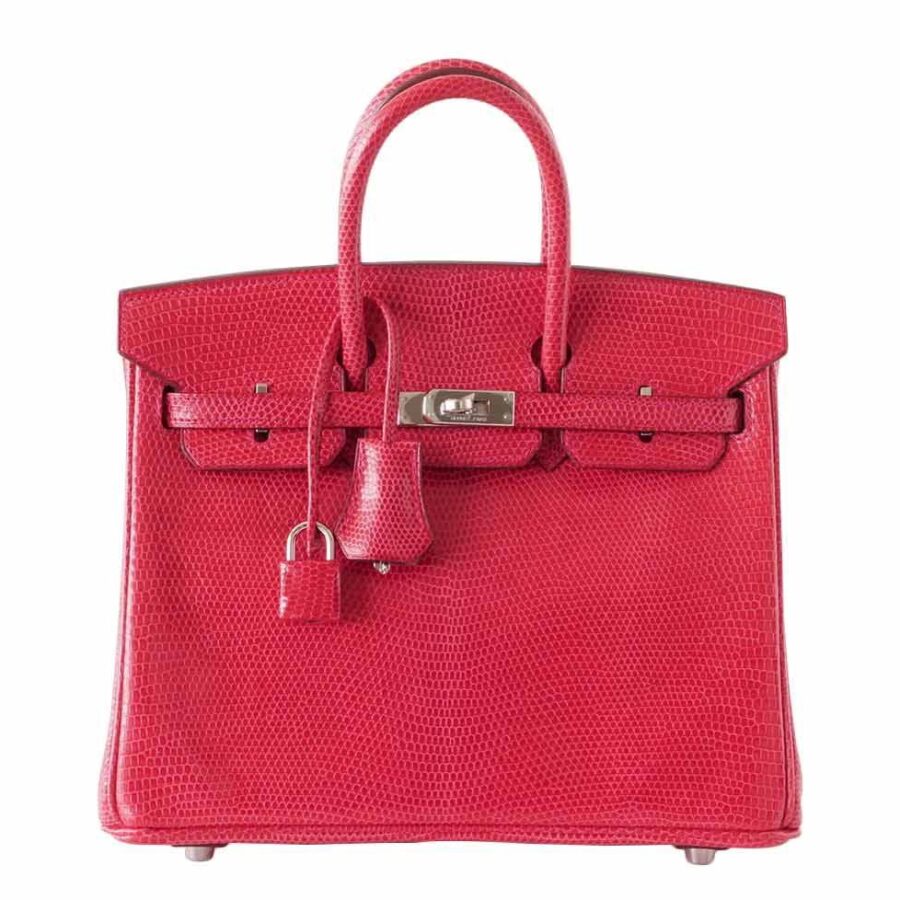 HermesBirkin 25 Rouge Exotic Lizard Bag | Studio Nafay