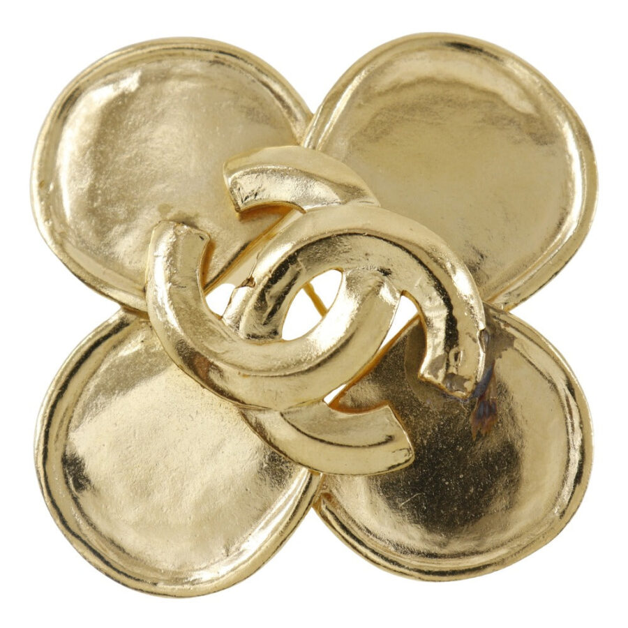 Chanel CHANEL Clover Brooch G Mesh 96P 28.8g Clover | Studio Nafay