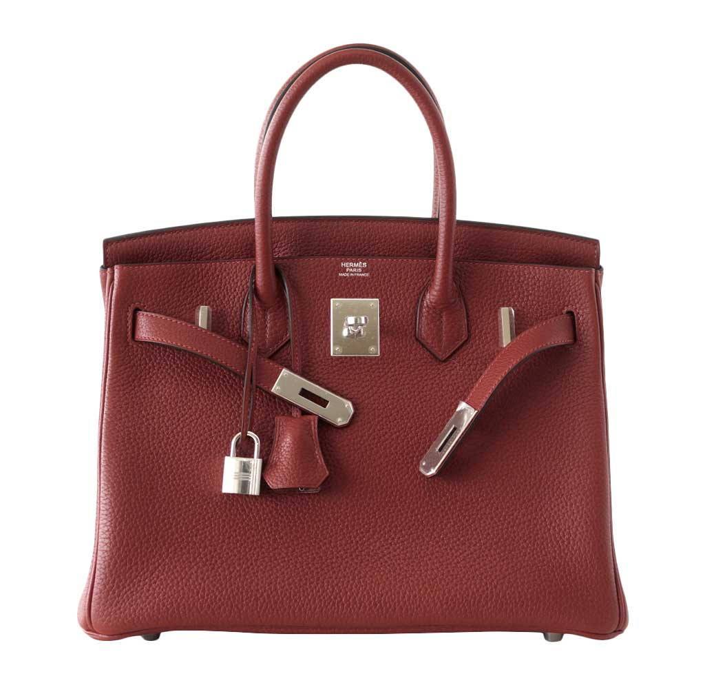 HermesBirkin 30 Rouge H Togo Bag