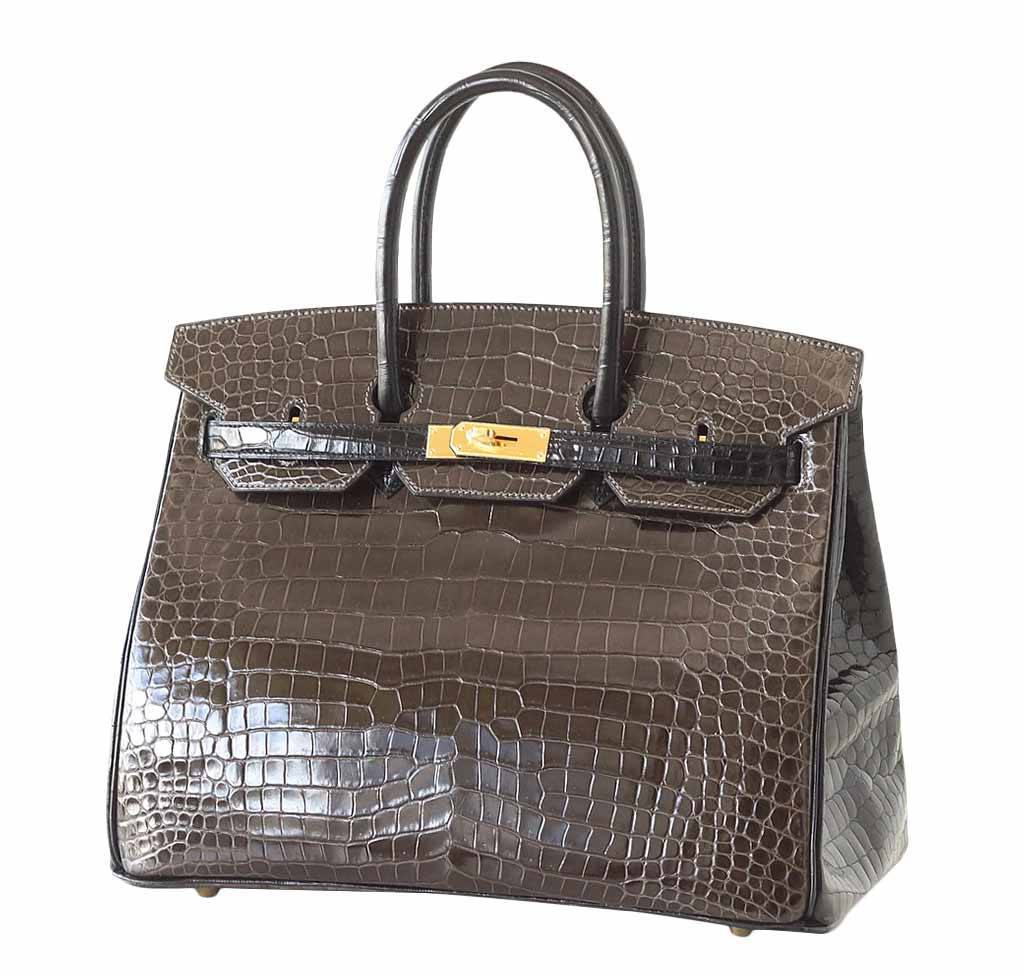 HermesBirkin 35 Bi-Color Crocodile Special Order Bag