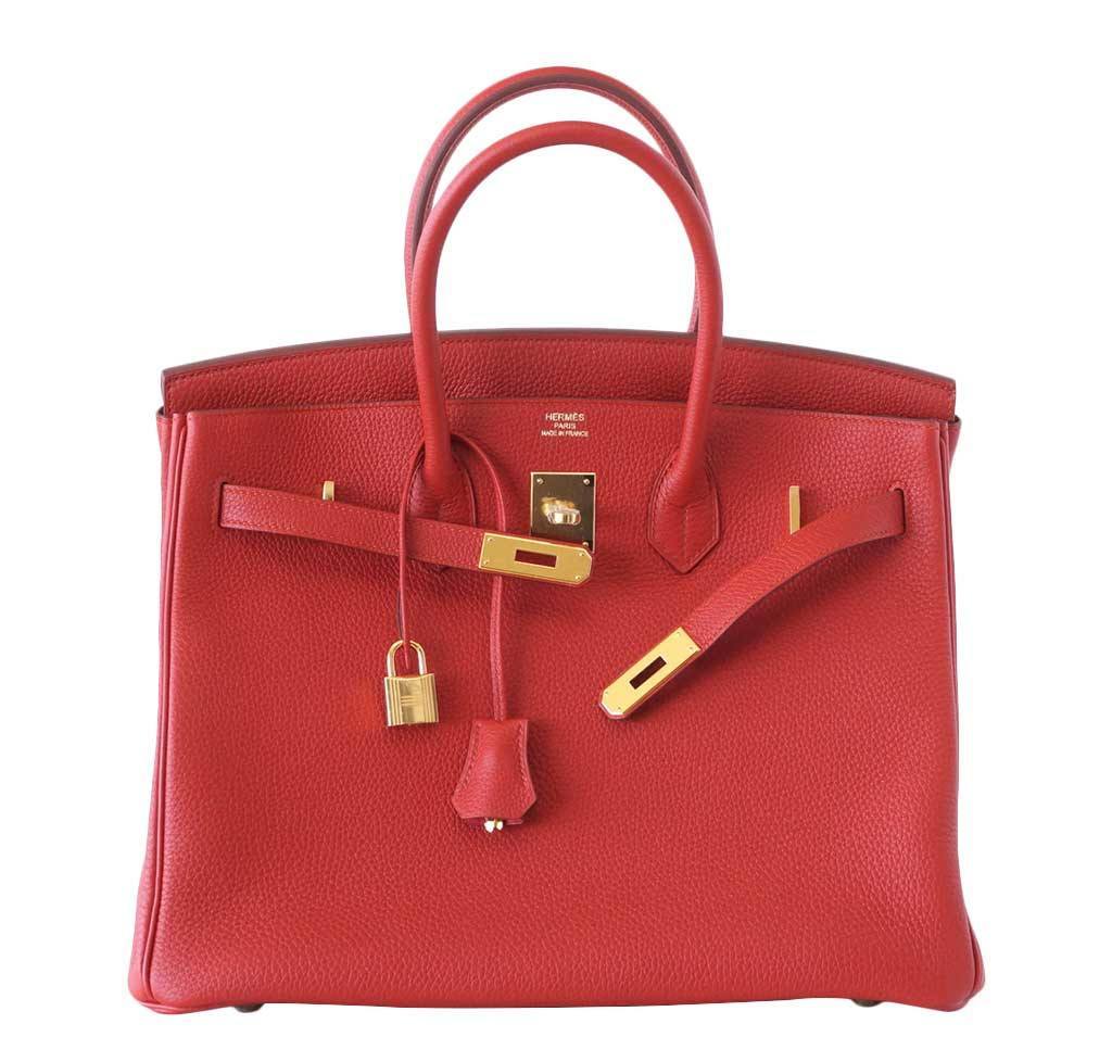 HermesBirkin 25 Vermillion Bag GHW