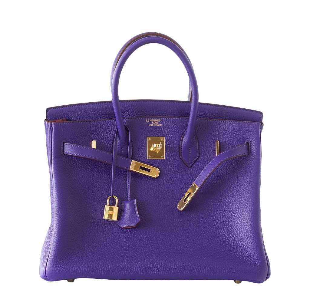 HermesBirkin 35 Iris Special Order Horseshoe Bag