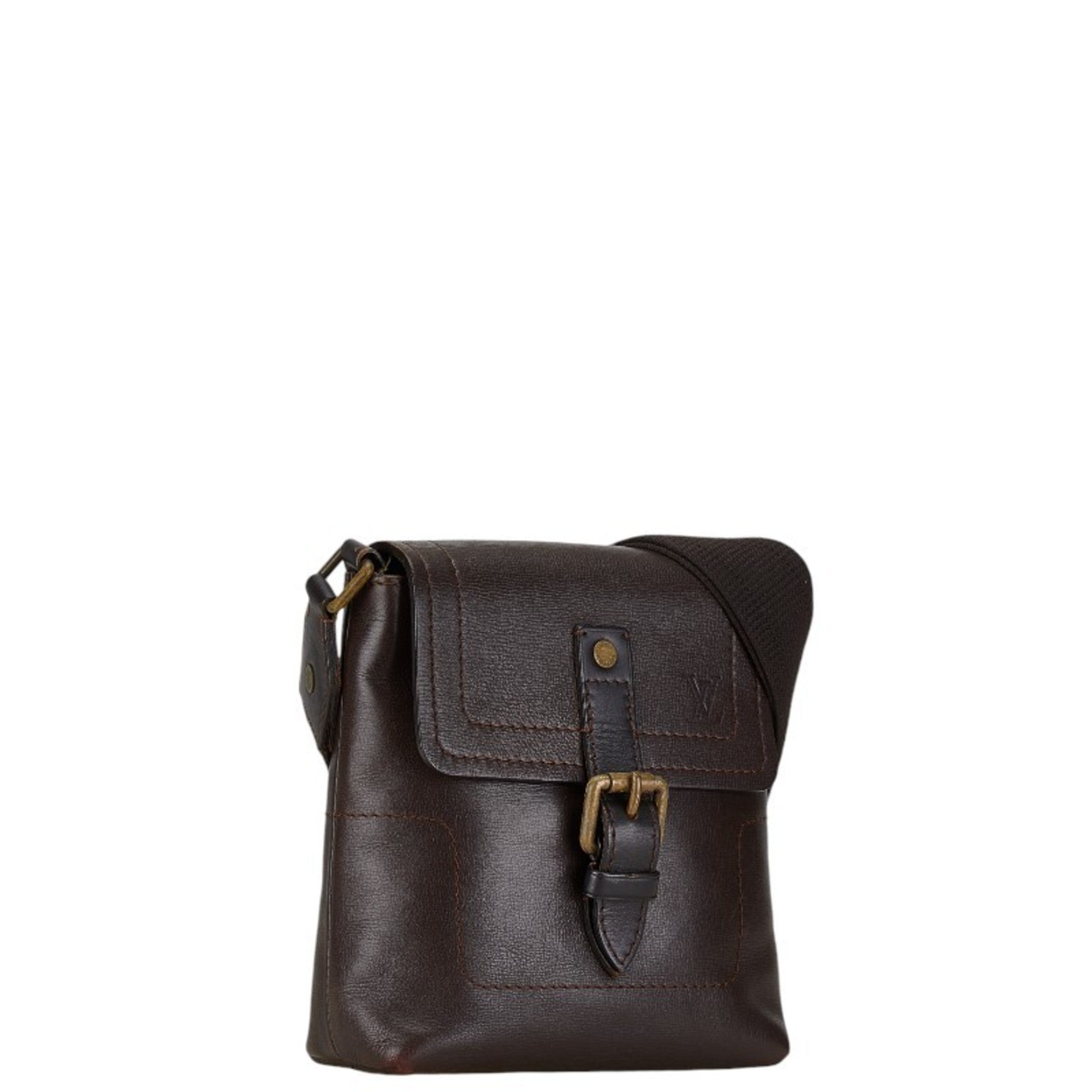 Louis Vuitton Coffee Leather Shoulder Bag