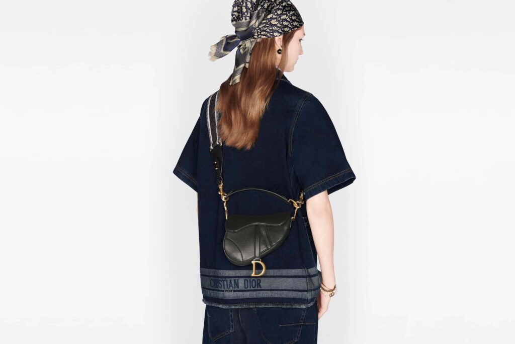 Dior Mini Saddle Bag with Strap black - Product Image 2