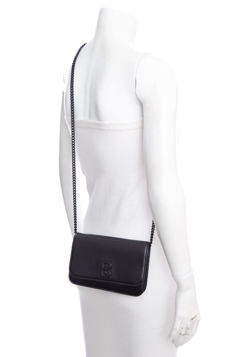 Balenciaga continental black chain cross-body