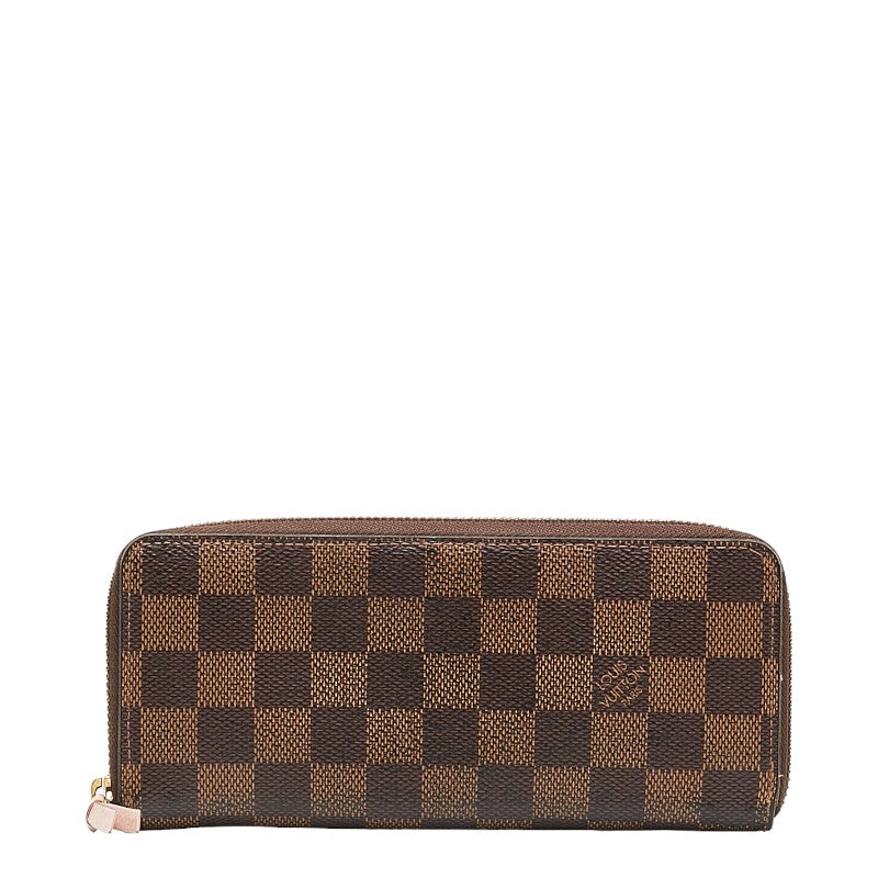Louis Vuitton Damier Long Wallet Portefeuile Clemence Rose Pink Brown | Studio Nafay