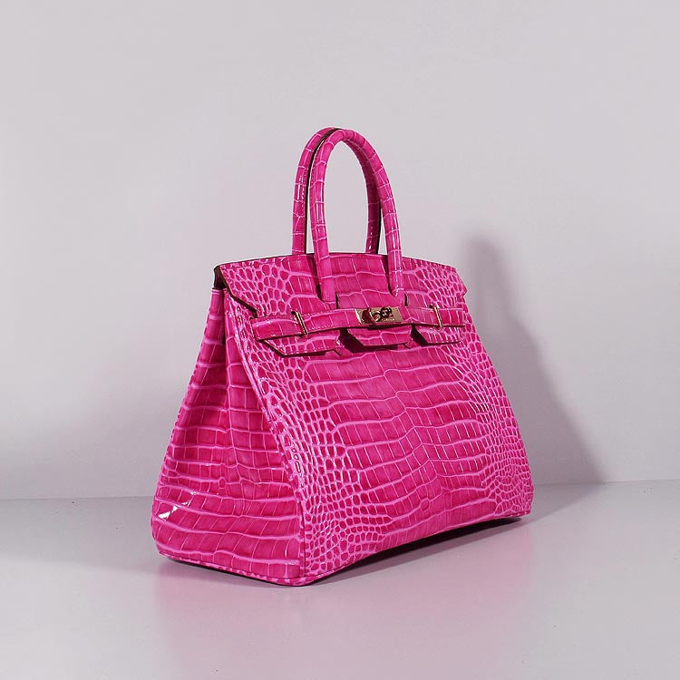 Hermes Birkin 35cm Crocodile Leather Handbag Rose Gold | Studio Nafay