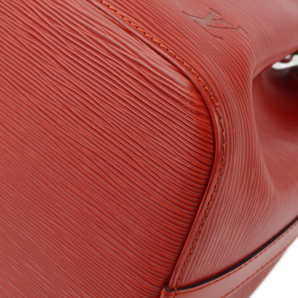 Louis Vuitton Red Epi Petite Noe Bucket Shoulder Bag