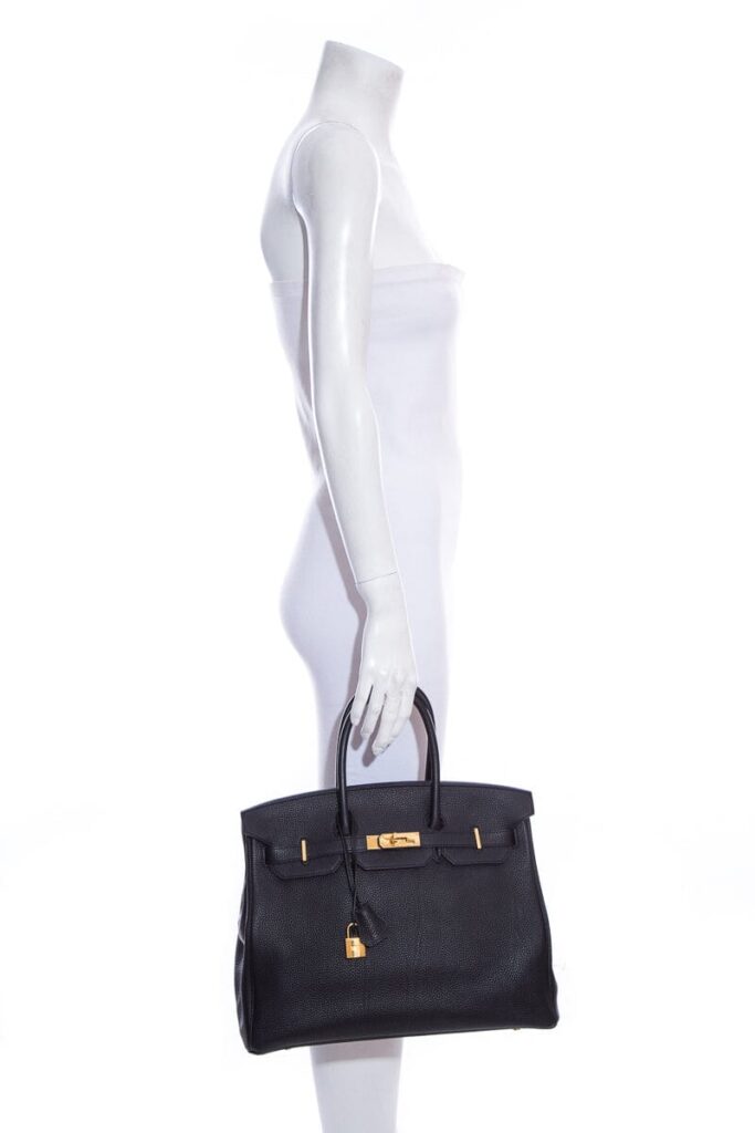Hermes2018 Noir Clemence 35cm Birkin Handbag W/ Gold HW - Product Image 2