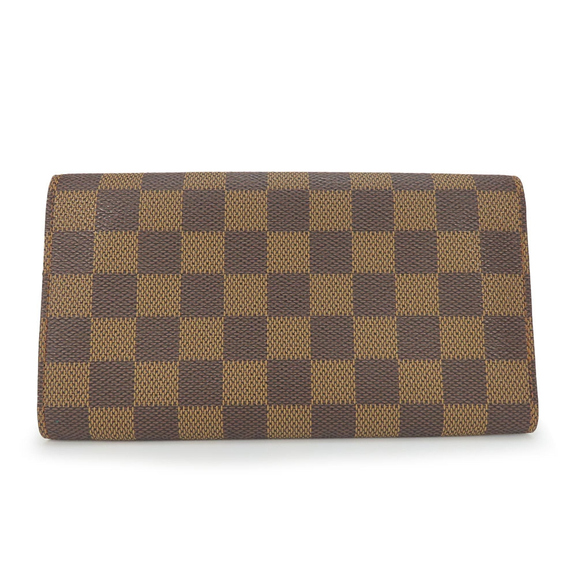 Louis Vuitton Ebene Damier Canvas Long Wallet (Bi-Fold)