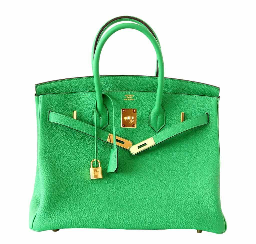 HermesBirkin 35 Bamboo Bag GHW