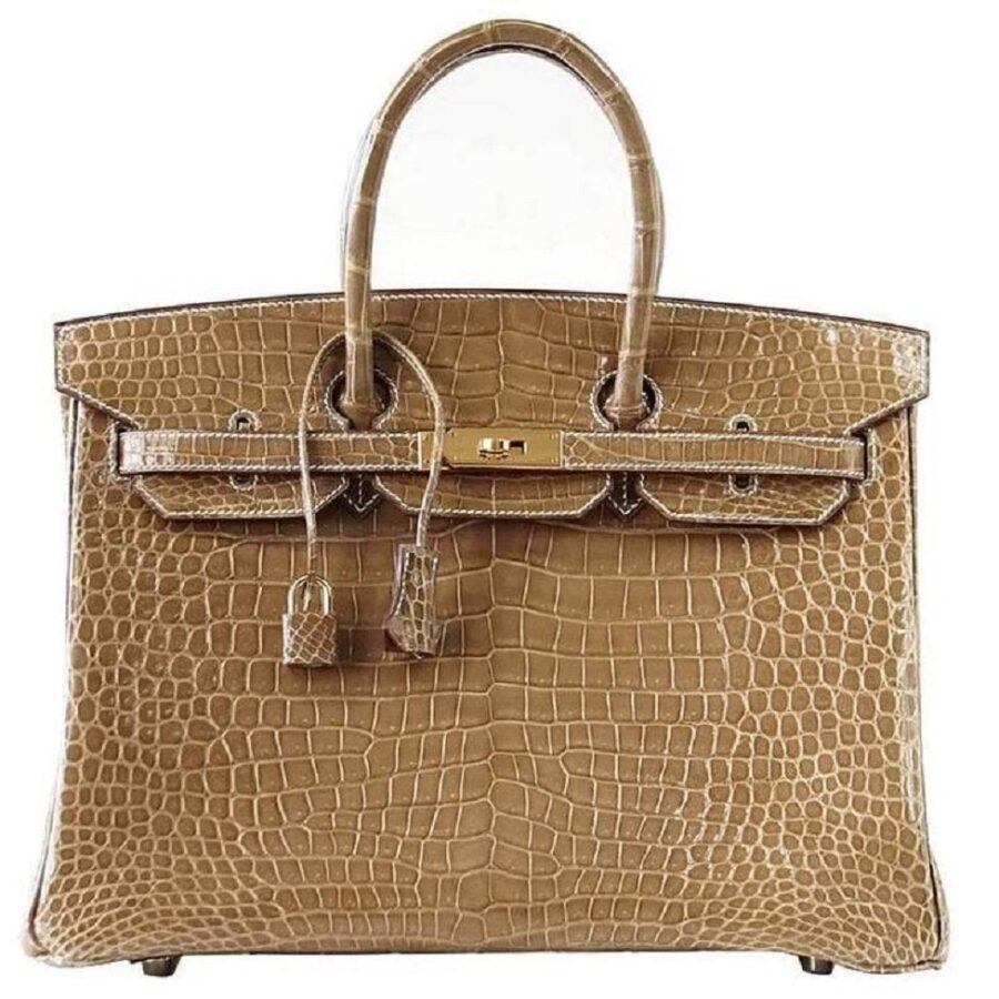 HermesBirkin 35 Ficelle Porosus Crocodile Bag GHW | Studio Nafay