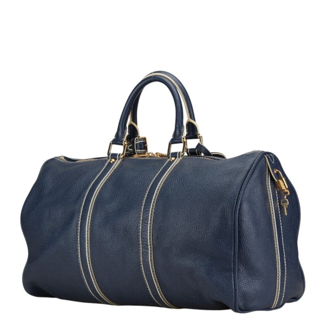 Louis Vuitton Leather Boston Bag Handbag