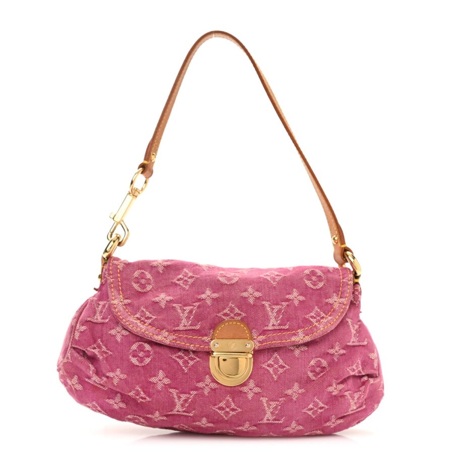Louis Vuitton Pink Monogram Denim Mini Pleaty Handbag