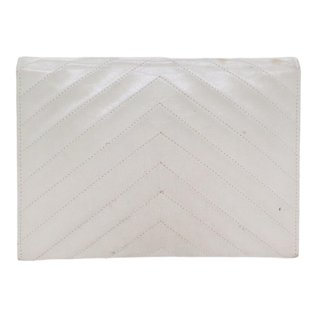 Saint Laurent Enveloppe Leather Clutch Bag () - Product Image 2