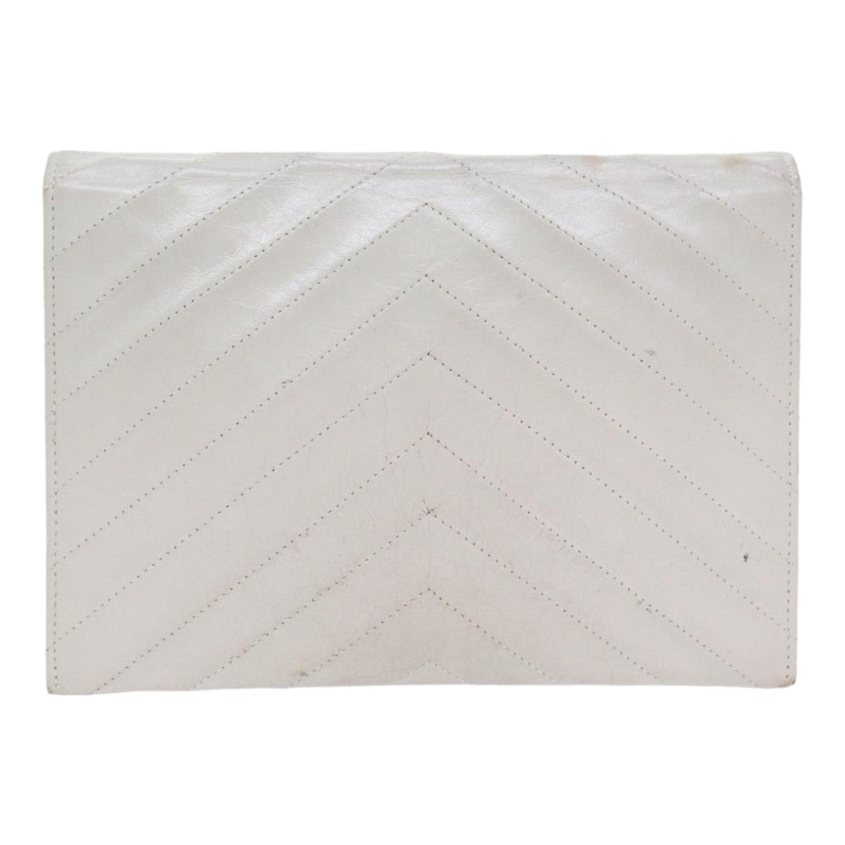 Saint Laurent Enveloppe Leather Clutch Bag ()